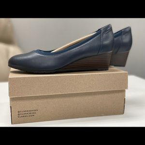 Clarks wedge pump mallory us7 leather